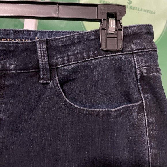 SOFT SURROUNDINGS Women's jeans w/crochet ankle detail in BLACK sz 10 - VGUC - Picture 8 of 14